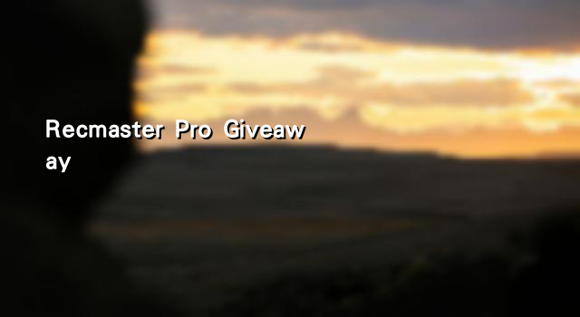 Recmaster Pro Giveaway